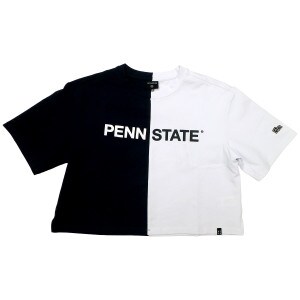 women's Hype and Vice short sleeve crop t-shirt colorblock Penn State
